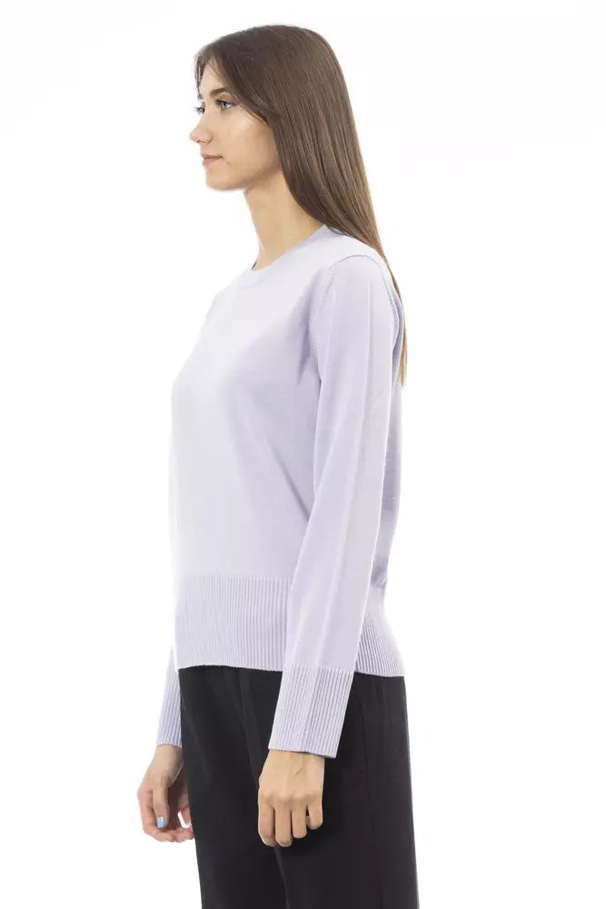 Alpha Studio Silver Merino Wool Women Sweater