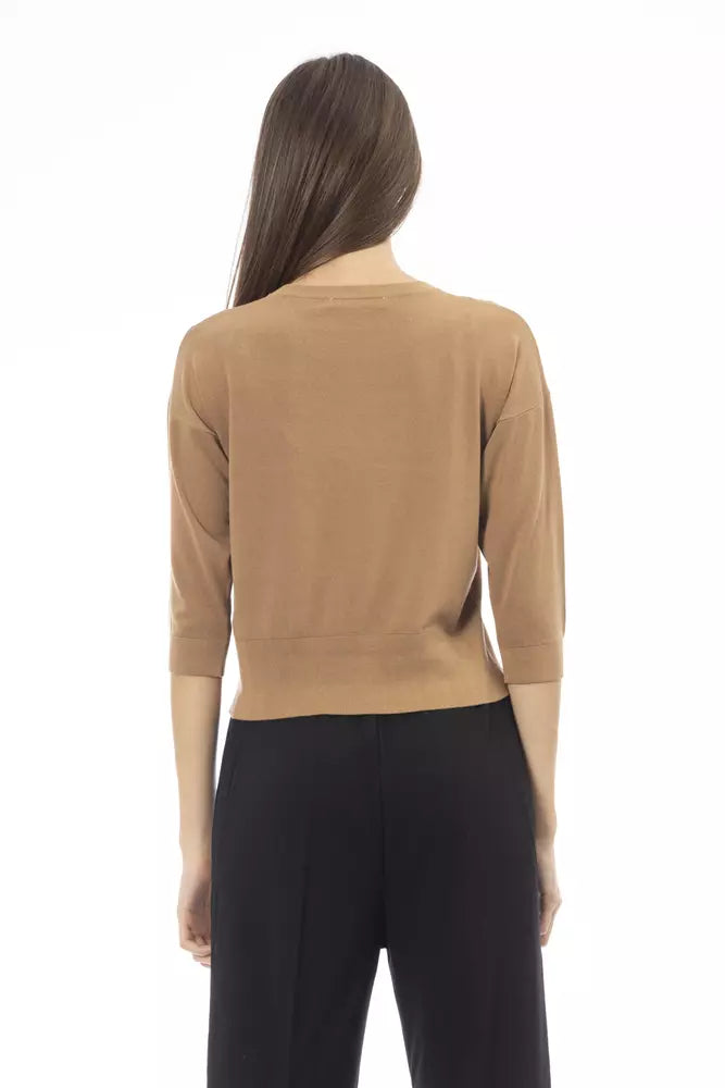 Alpha Studio Beige Viscose Women Sweater