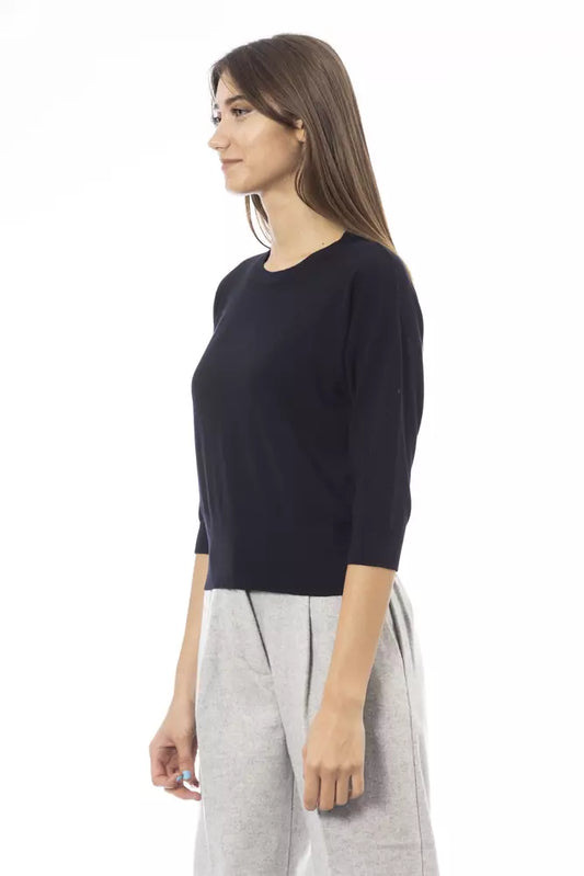 Alpha Studio Blue Viscose Women Sweater