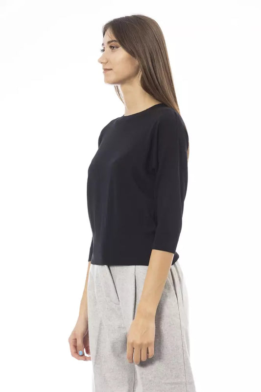 Alpha Studio Black Viscose Women Sweater