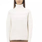 Alpha Studio White Alpaca Women Sweater