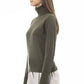 Alpha Studio Green Merino Wool Women Turtleneck Sweater