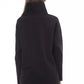 Alpha Studio Black Viscose Women Sweater Turtleneck Long Sleeve