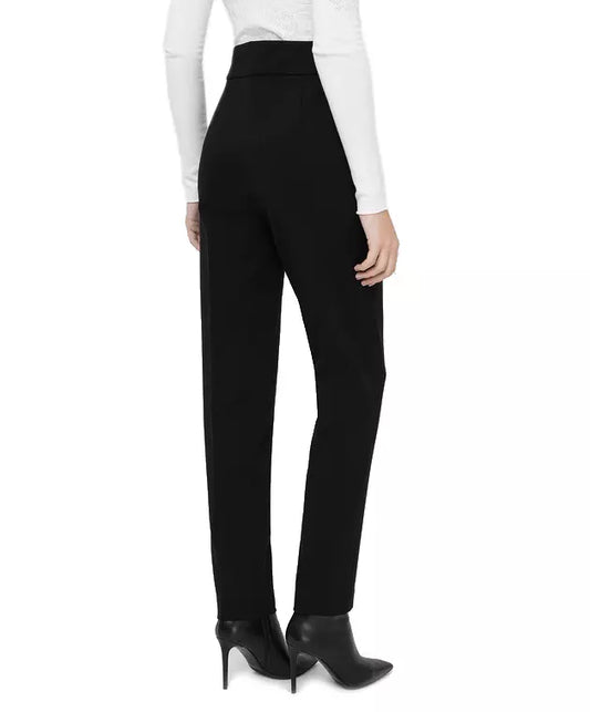 Twinset Elegant Straight-Fit Trousers in Black