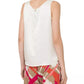 Twinset Sleeveless Silk Blend Cream White Top