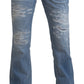 Dsquared² Elegant Mid Waist Flared Denim Jeans