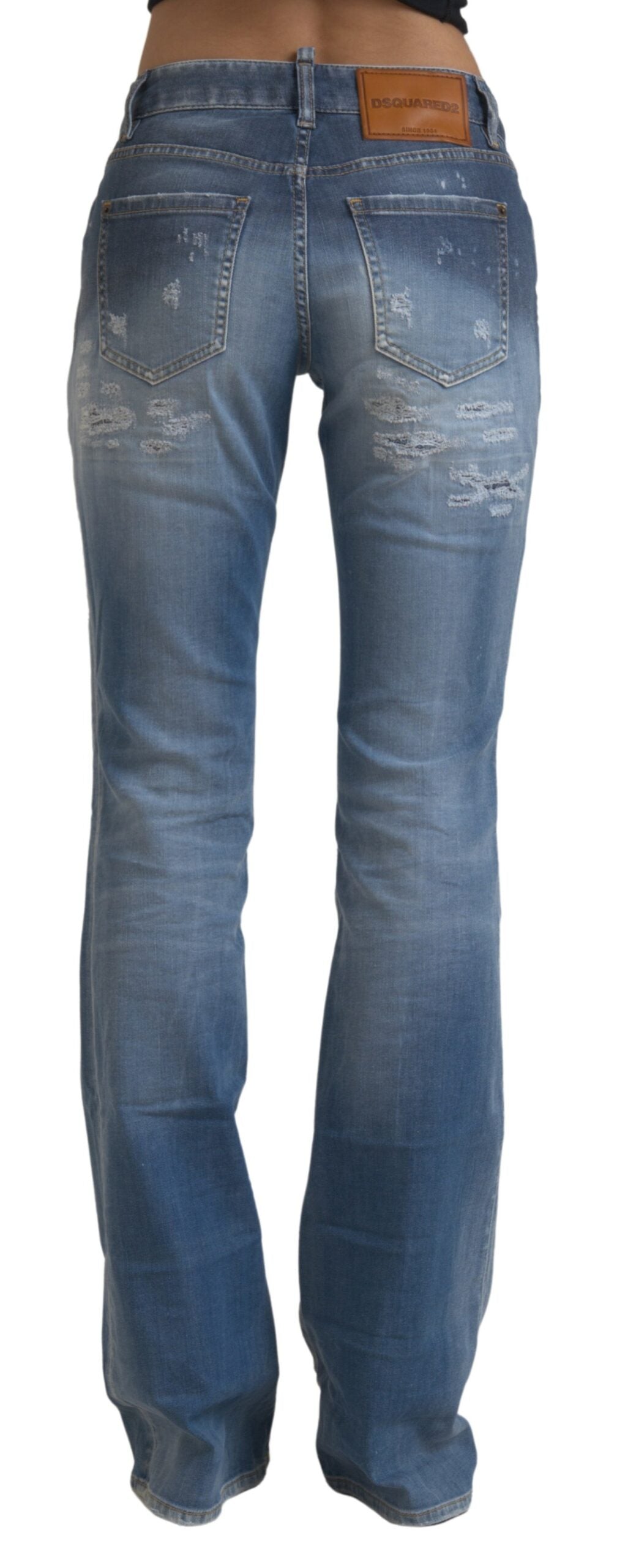 Dsquared² Elegant Mid Waist Flared Denim Jeans