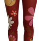 Dolce & Gabbana Floral Red High Waist Leggings