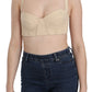 Versace Elegant Beige Bustier Cropped Corset Top