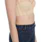 Versace Elegant Beige Bustier Cropped Corset Top