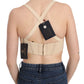 Versace Elegant Beige Bustier Cropped Corset Top