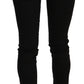 Costume National Elegant Black Mid Waist Slim Fit Jeans