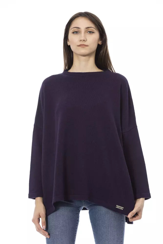 Baldinini Trend Purple Wool Women Sweater