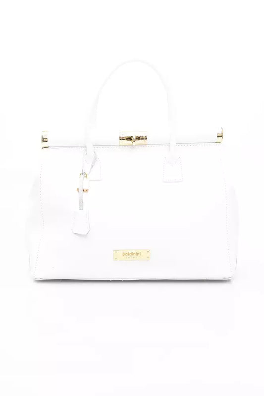 Baldinini Trend White Leather Women Handbag