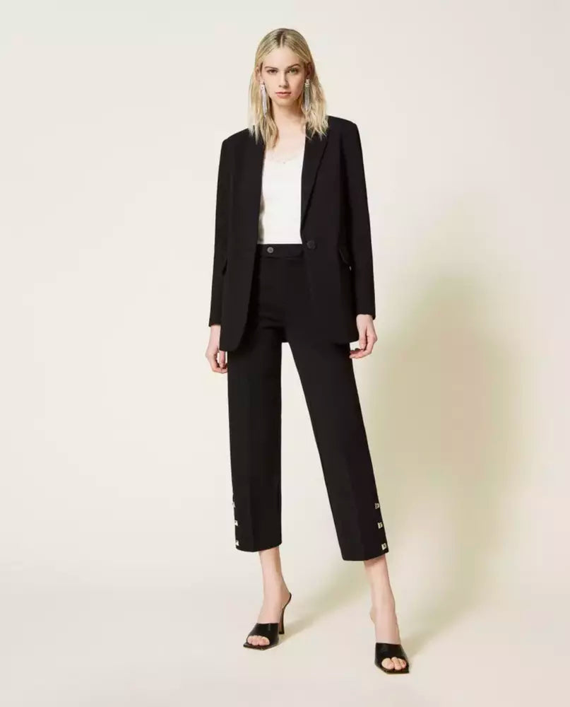 Twinset Elegant Blazer Jacket with Front Button Closure