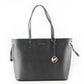 Michael Kors Jet Set Travel Large Black Saffiano Leather Drawstring Tote Bag