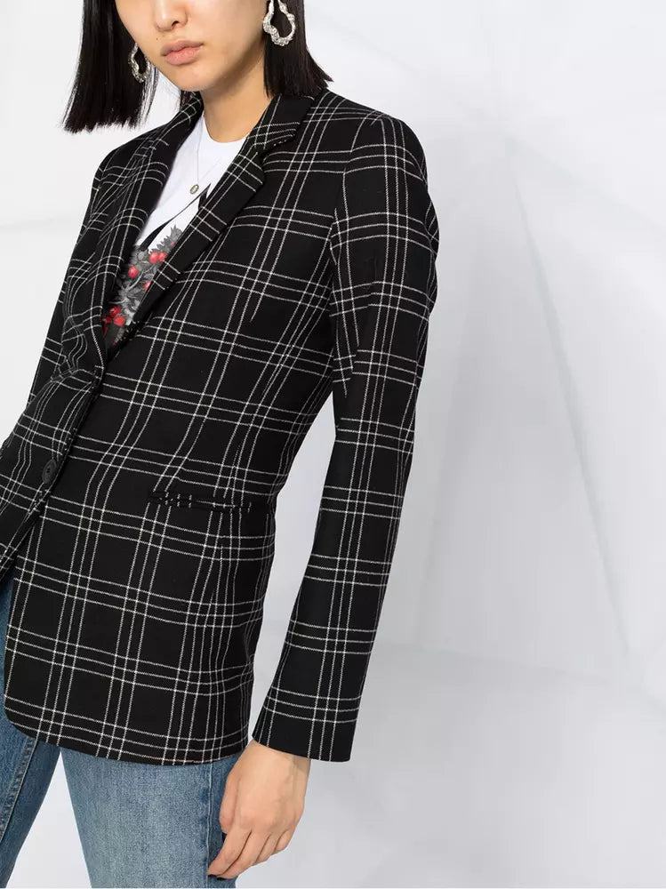 Twinset Elegant Checked Blazer Jacket