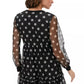 Twinset Polka Dot Tulle Midi Dress with Lace Details