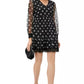 Twinset Polka Dot Tulle Midi Dress with Lace Details