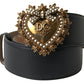 Dolce & Gabbana Elegant Black Leather Devotion Belt