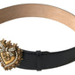 Dolce & Gabbana Elegant Black Leather Devotion Belt