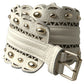 Roberto Cavalli Elegant White Leather Wide Belt