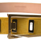 Dsquared² Chic Yellow Suede Leather Waist Belt