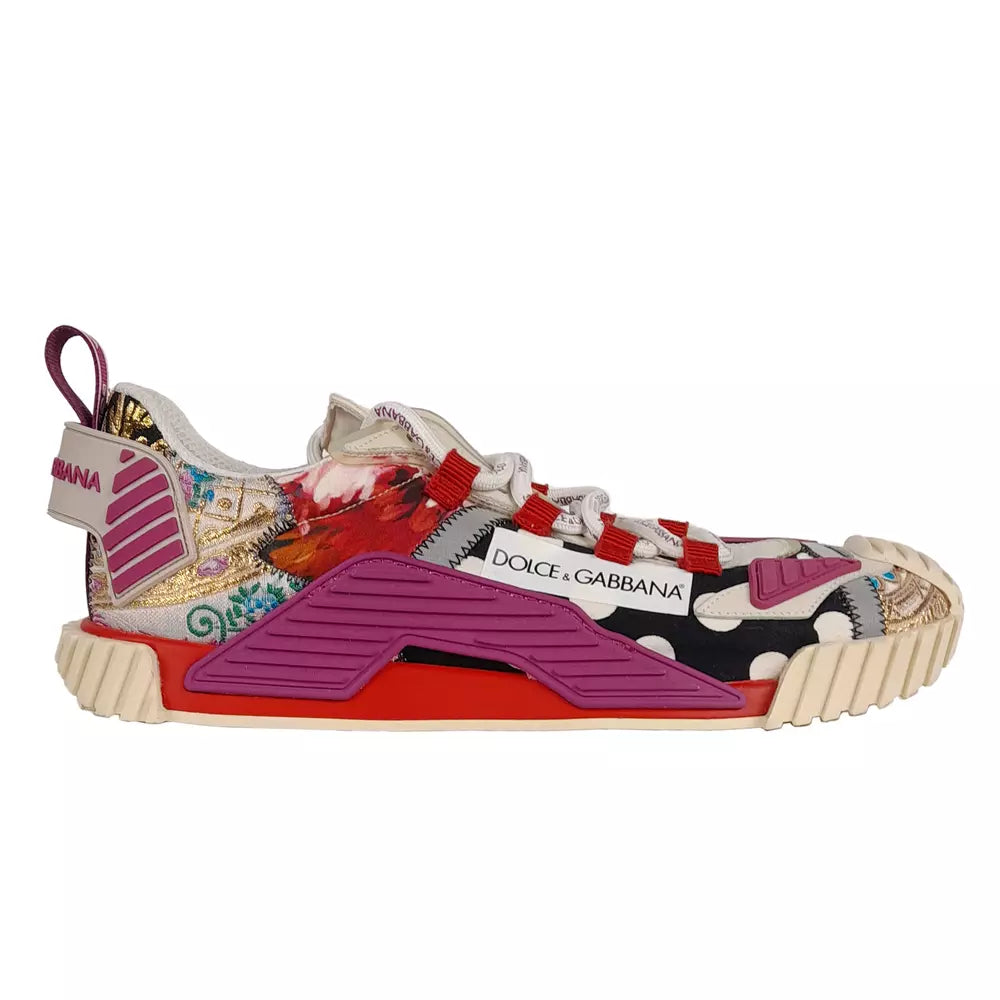 Dolce & Gabbana Chic Embroidered Canvas Low Sneakers