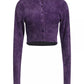 Twinset Elegant Purple Crew-Neck Cardigan