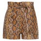 Twinset Python Print Eco-Leather Chic Shorts