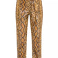 Twinset Chic Python Print Eco-Leather Trousers