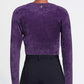 Twinset Elegant Purple Crew-Neck Cardigan