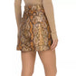 Twinset Python Print Eco-Leather Chic Shorts