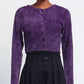 Twinset Elegant Purple Crew-Neck Cardigan