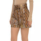 Twinset Python Print Eco-Leather Chic Shorts