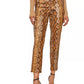 Twinset Chic Python Print Eco-Leather Trousers