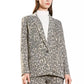 Twinset Chic Leopard Print One-Button Jacket