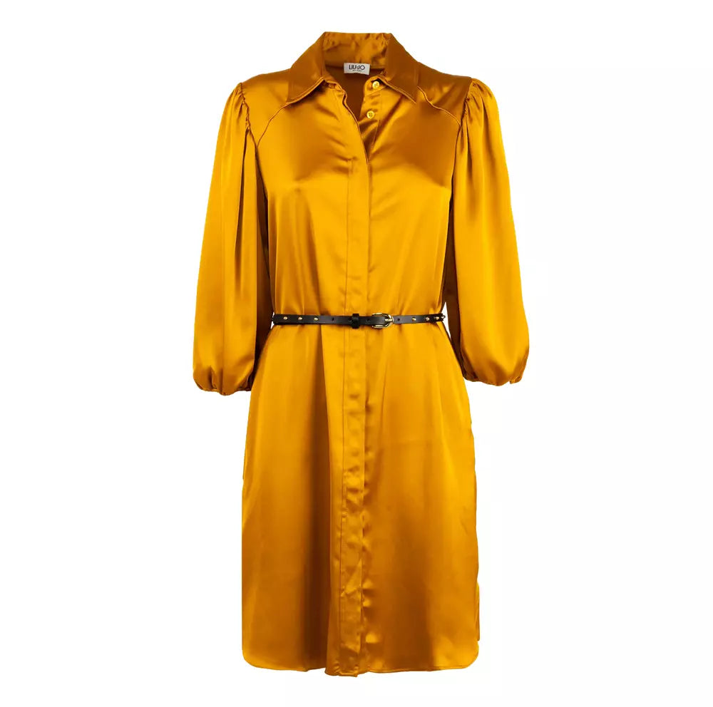 Liu Jo Radiant Yellow Summer Dress with Belt