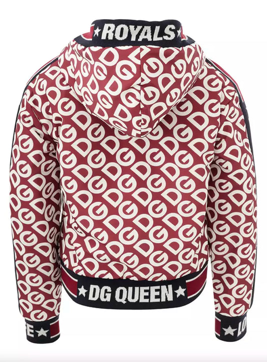 Dolce & Gabbana Elegant Red Hooded Logo Jacket