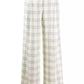 Twinset Chic Checkered Wide-Leg Wool Trousers