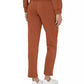 Twinset Chic Brown Stretch Trousers with Side Pockets