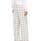 Twinset Chic Checkered Wide-Leg Wool Trousers