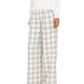 Twinset Chic Checkered Wide-Leg Wool Trousers