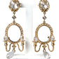 Dolce & Gabbana Gold Plated Mirror Chandelier Earrings