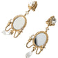 Dolce & Gabbana Gold Plated Mirror Chandelier Earrings