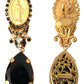 Dolce & Gabbana Gold Votive Crystal Madonna Earrings