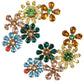 Dolce & Gabbana Multicolor Crystal Floral Dangle Earrings