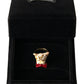 Dolce & Gabbana Golden Canine Chic Resin & Brass Ring