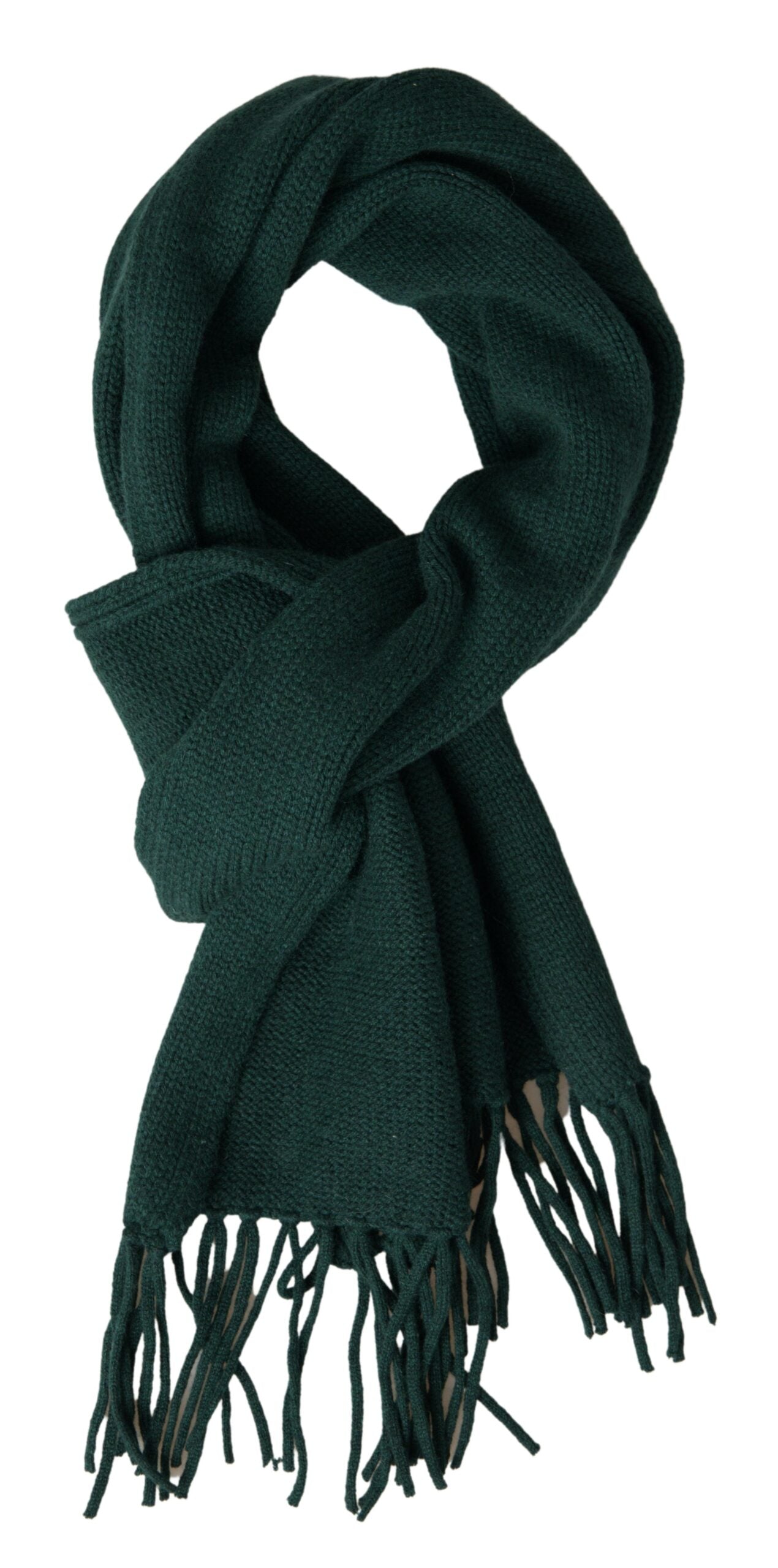 Dolce & Gabbana Elegant Green Cashmere Neck Wrap Scarf