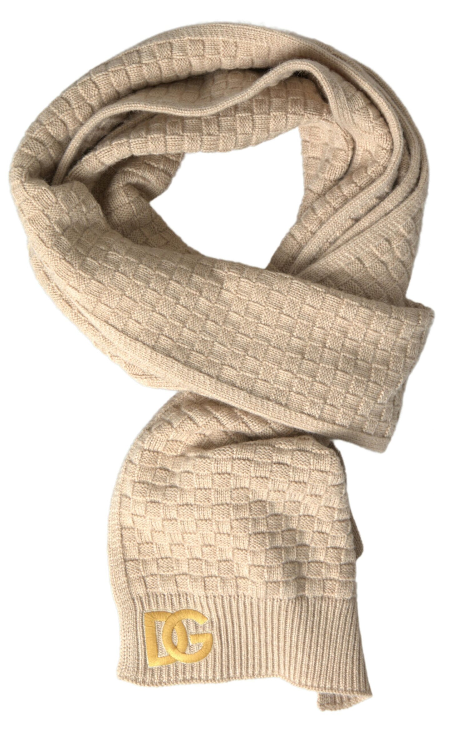 Dolce & Gabbana Elegant Beige Camel Scarf